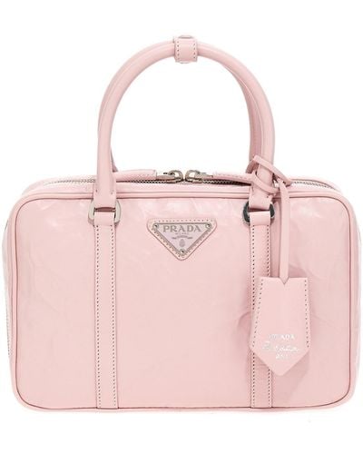 Prada Handtasche Midi-Oberteil 'Nappa Antique' - Pink