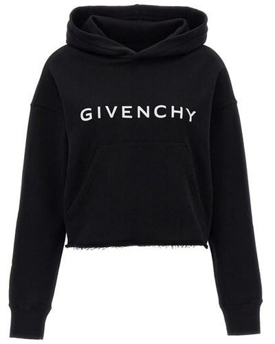 Givenchy Felpa con cappuccio stampa logo - Nero