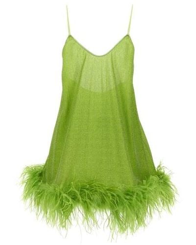 Oséree 'lumiere Plumage' Dress - Green