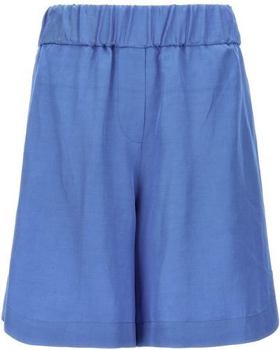 Alberto Biani Elastische Shorts An Der Taille - Blau
