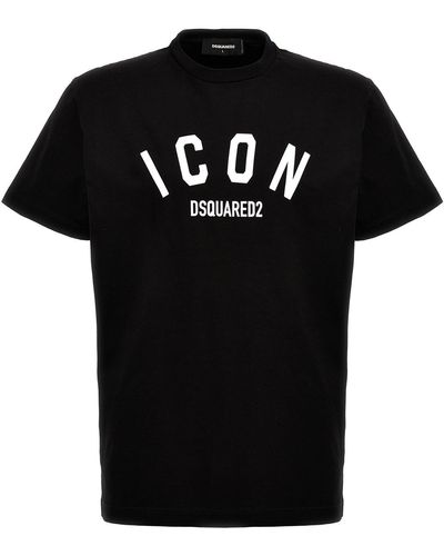 DSquared² T-Shirt "Be Icon" - Schwarz