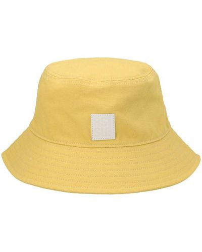 Raf Simons Logo Patch Bucket Hat - Yellow