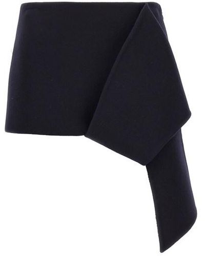 Prada Wool Cloth Mini Skirt - Black