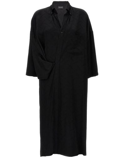 Balenciaga 'wrap Blouse' Dress - Black