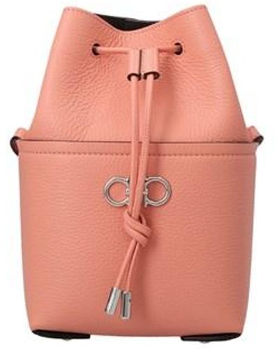 Ferragamo 'minibag Gancini' Bucket Bag - Pink