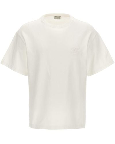 Etro T-Shirt Mit Logo - Weiß