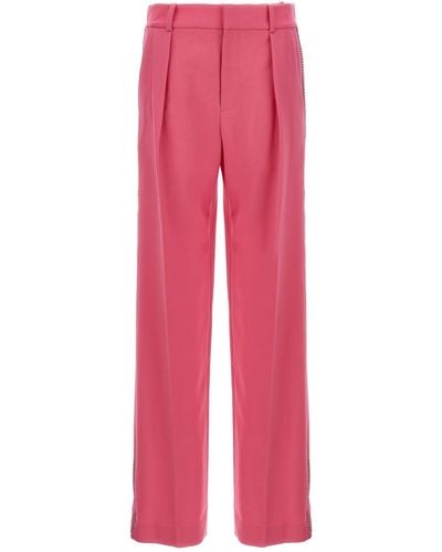 Area 'crystal Embellished' Trousers - Red