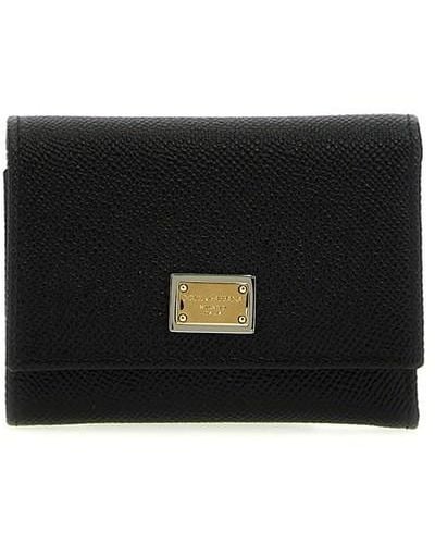 Dolce & Gabbana French Flap Wallet - Black