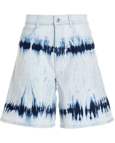 Stella McCartney Tella Mccartney Tie& Dye Denim Bermuda Shorts - Blue