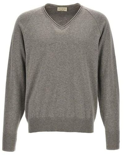 Ma'ry'ya V-neck Sweater - Gray