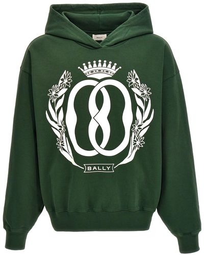 Bally Kapuzenpullover Bedruckt - Grün
