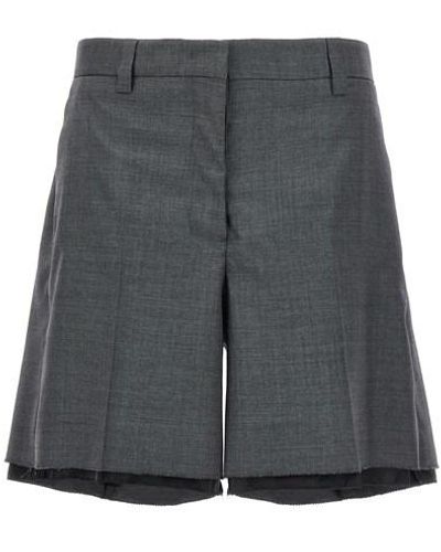 Miu Miu 'grisaglia' Bermuda Shorts - Gray