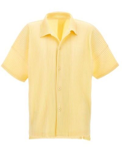 Homme Plissé Issey Miyake Pleated Shirt - Yellow