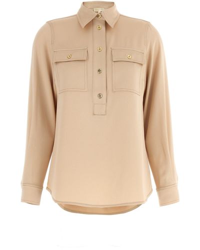 MICHAEL Michael Kors Satinbluse - Natur