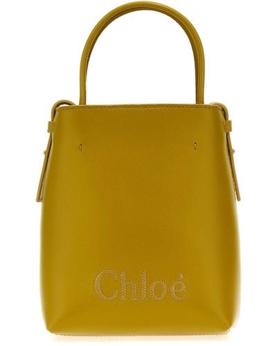 Chloé Bucket Bag "Micro Chloe Sense" - Gelb