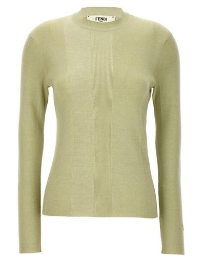 Fendi Ribbed Sweater - Green