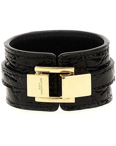 Saint Laurent 'le Carrè' Large Bracelet - Black