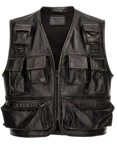 Prada Cargo Vest - Black