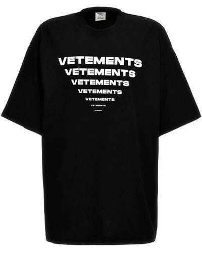 Vetements 'pyramid Logo' T-shirt - Black