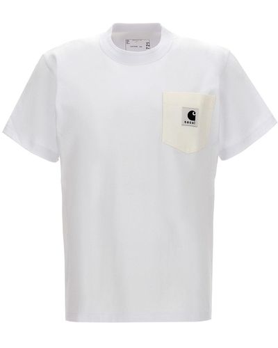 Sacai T-shirt X Carhartt Wip - White