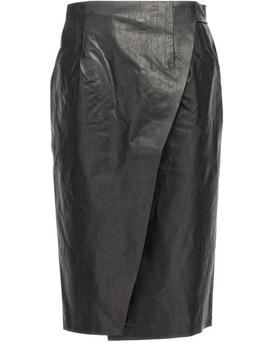 Kassl 'wrap Skirt Oil' Skirt - Grey