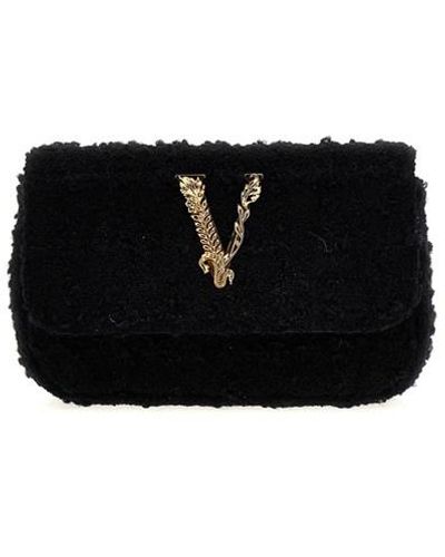 Versace Tracolla tweed logo - Nero