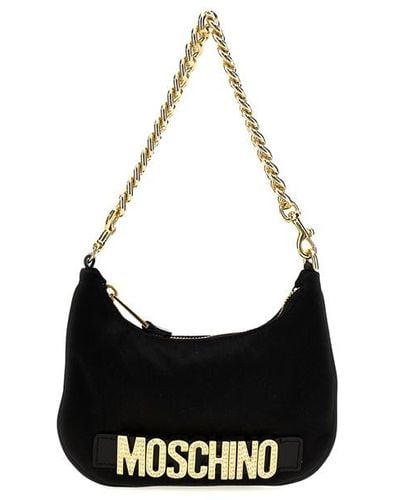Moschino Logo Handbag Borse A Mano Nero
