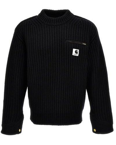 Sacai X Carhartt Wip Sweater - Black