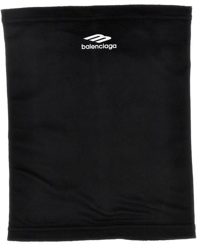Balenciaga 3B Sports Icon Fleece Neck Scarf - Black