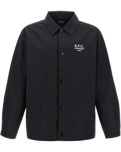 A.P.C. 'regis' Overshirt - Black