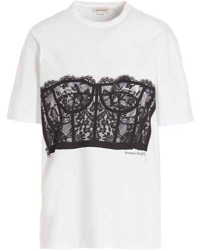 Alexander McQueen 'corset' T-shirt - Multicolour