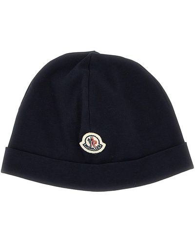 Moncler Mütze Mit Logo - Blau
