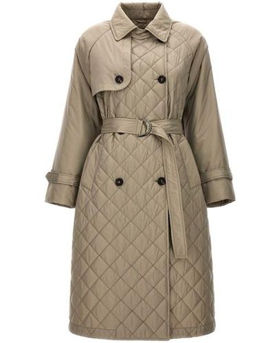 Brunello Cucinelli Quilted Trench Coat - Natural