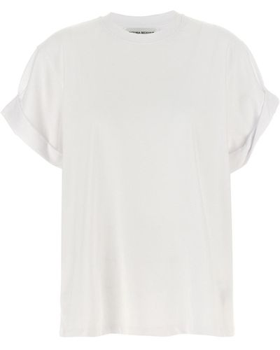 Victoria Beckham Mini Logo Embroidery T-shirt - White