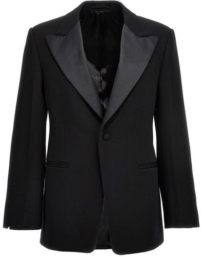 Ferragamo Tuxedo Blazer Jacket - Black