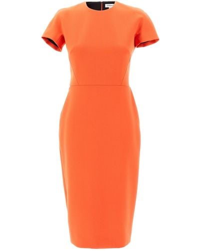 Victoria Beckham Tailliertes Kleid - Orange