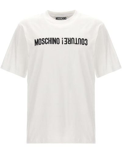 Moschino T-Shirt Mit Logostickerei - Weiß