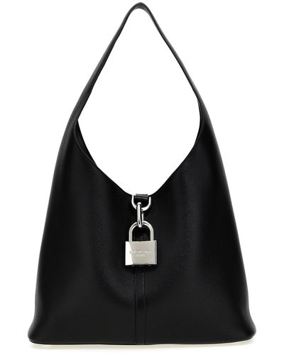 Balenciaga 'hobo North-south Locker' Midi Shoulder Bag - Black