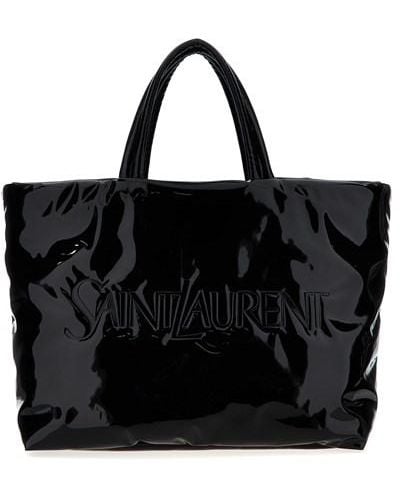Saint Laurent Maxi Patent Bag - Black