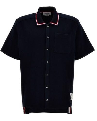 Thom Browne Camicia maglia di cotone - Nero