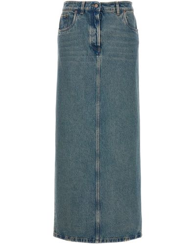 Prada Denim Long Skirt - Blue
