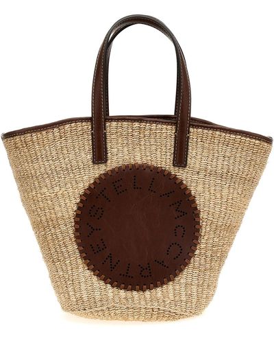 Stella McCartney Handtasche "Eco Abaca Basket" - Braun