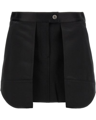 Helmut Lang Satin Panel Skirt - Black