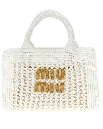 Miu Miu Shopping crochet - Bianco