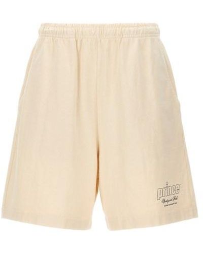 Sporty & Rich 'prince Health Gym' Shorts - Natural