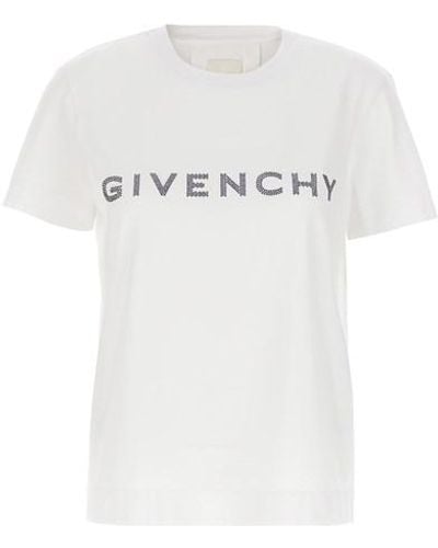 Givenchy T-shirt logo strass - Bianco