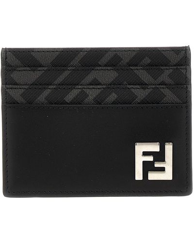 Fendi 'ff Squared' Card Holder - Black