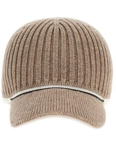 Brunello Cucinelli Ribbed Knit Cap - Brown