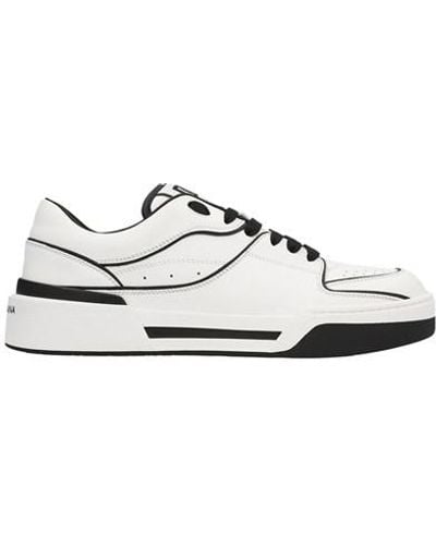 Dolce & Gabbana Sneakers nappa nere e bianche - Bianco