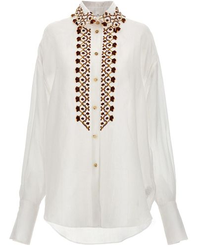Ermanno Scervino Embroidered Shirt - White